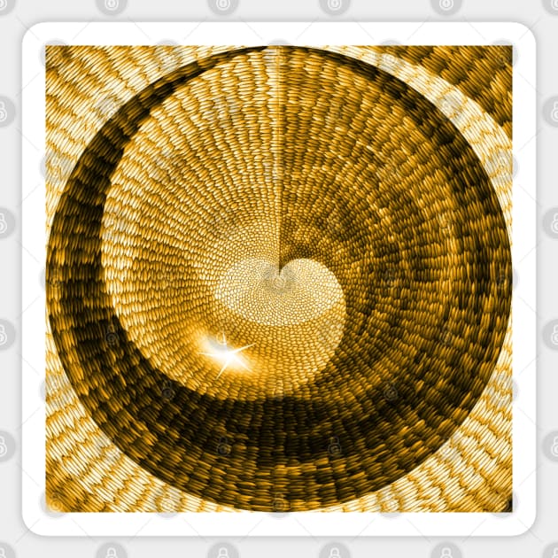 Solid Gold Millionaire Sacred Geometry 3D Sticker by PlanetMonkey